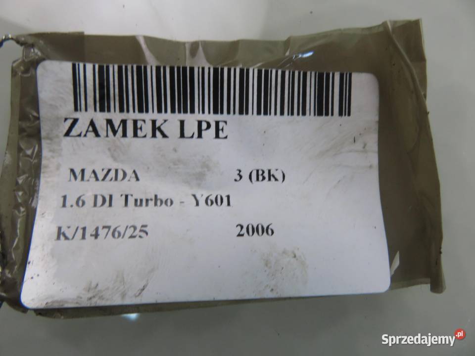 ZAMEK LEWY PRZEDNI MAZDA 3 3N6AA2183KP