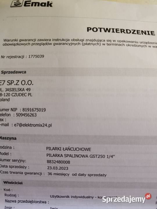 Gałęziówka Oleo mac GST 250 Grybów sprzedam
