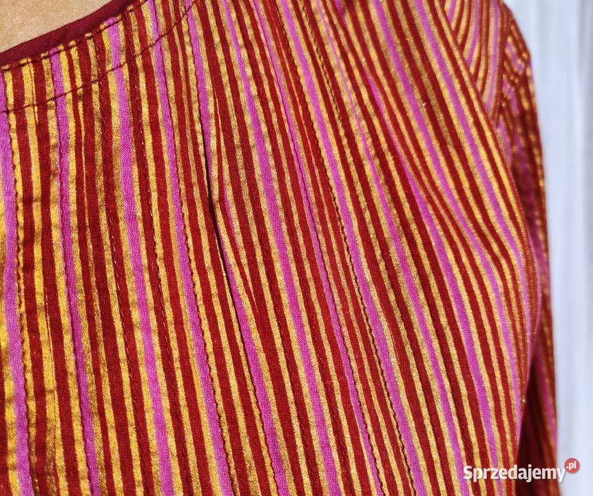 Orientalna tunika XXXL 46 3XL różowa czerwona kolorowy