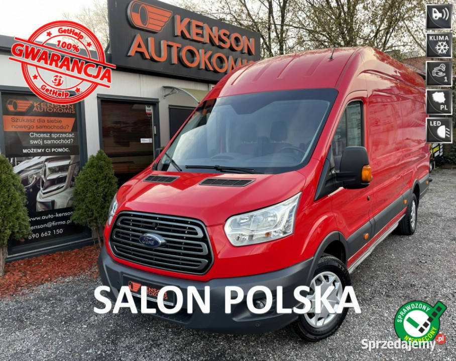 Ford Transit L4H3, Polski Salon, Bezwypadkowy, Klimatyzacja…