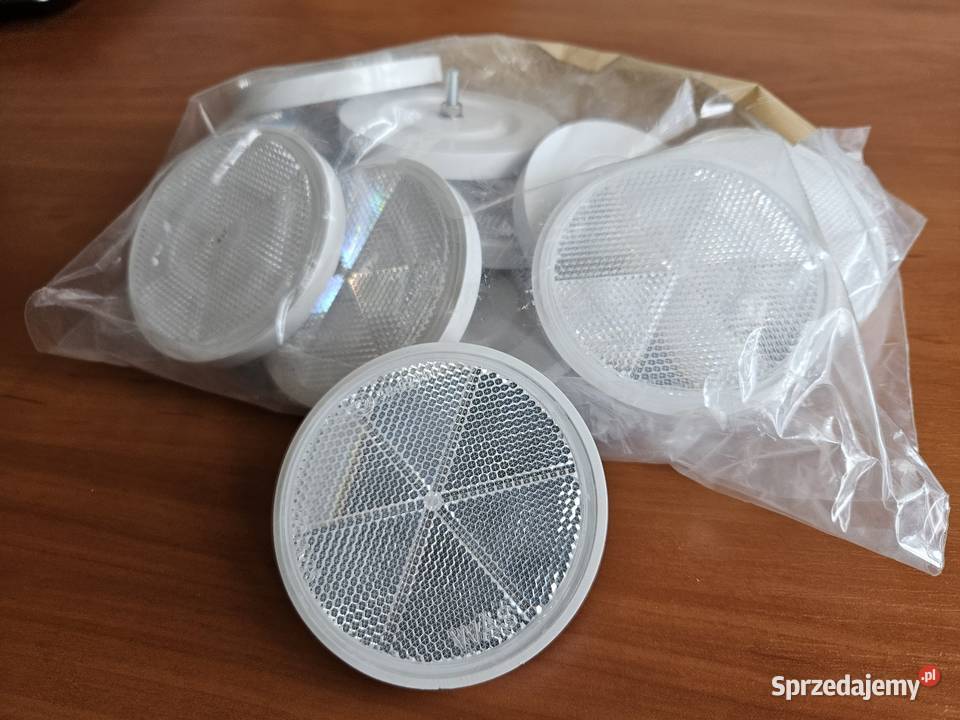 Odblask biały okrągły WAŚ 10 Leszno sprzedam