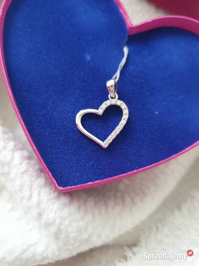 Srebrna zawieszka z cyrkoniami serce YES Kędzierzyn-Koźle