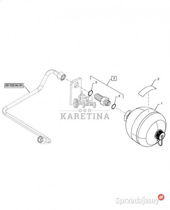 Holland T6090 T6070 Hydroakumulator 1l 87602613