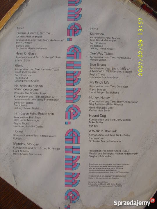 Dance Lp GIMME GIMME GERMAN płyta winylowa sprzedam