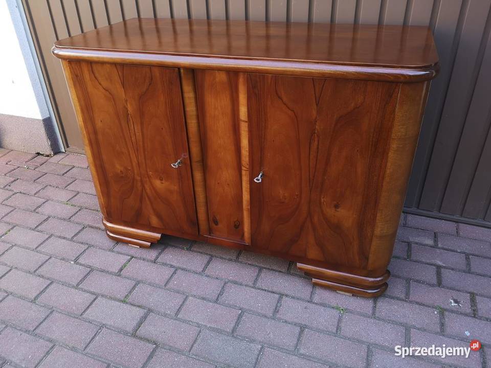 Komoda Pomocnik PRL ARTDECO Orzech Zgrabna Stara Meble Swarzędz