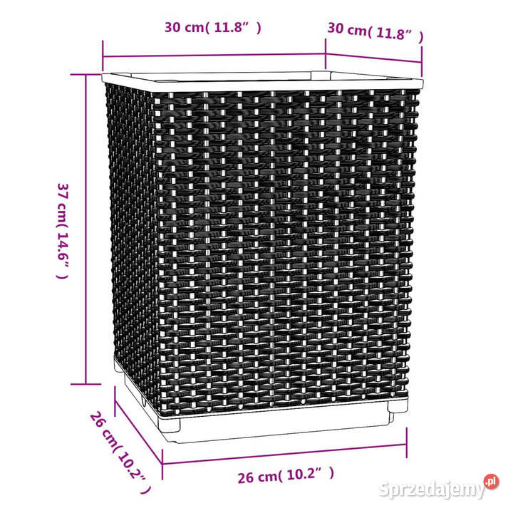Donice 2 białe 30x30x37 polipropylen WM364183 Warszawa