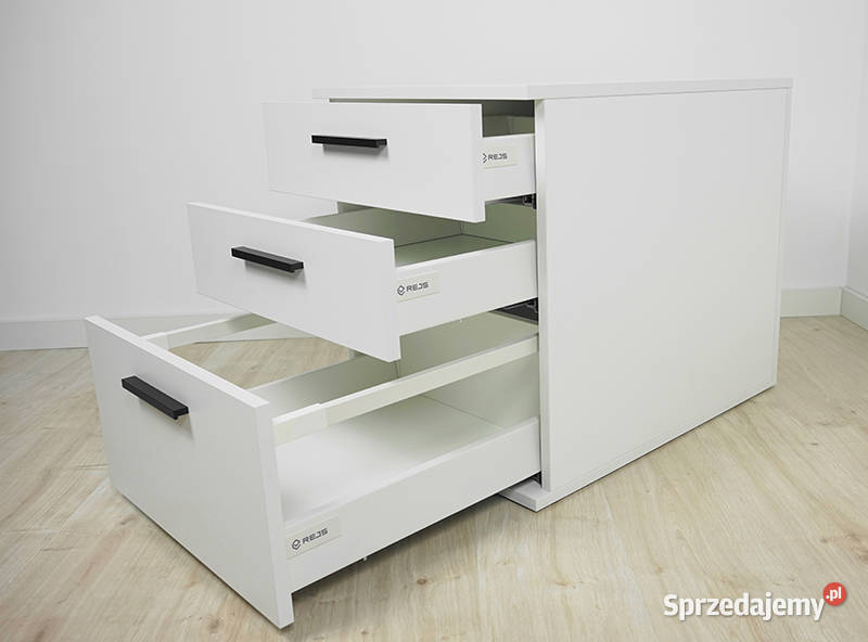 Kontener Jowisz Biały 3 szuflady MebleKreator 50.1cm Stoły, krzesła, biurka Meble Biłgoraj