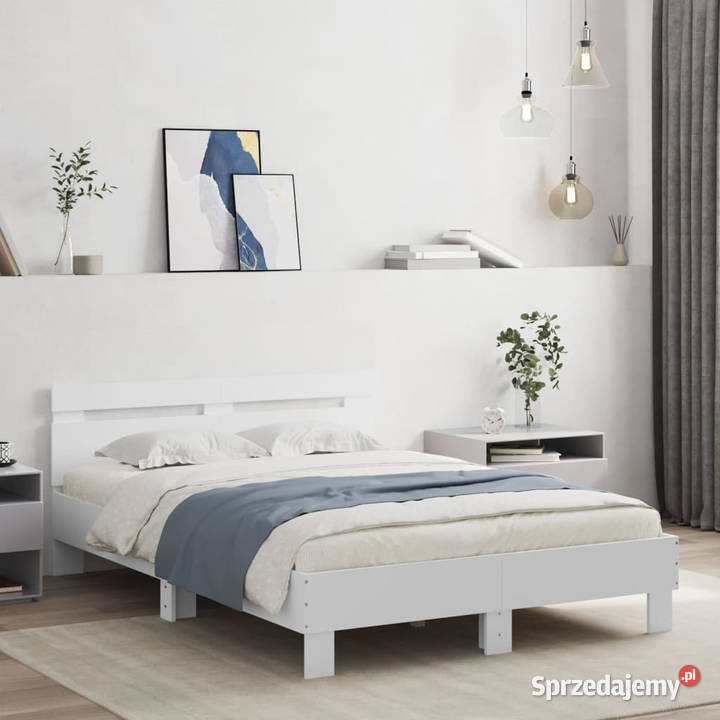 Rama łóżka z wezgłowiem biała 120x190 WM3207448