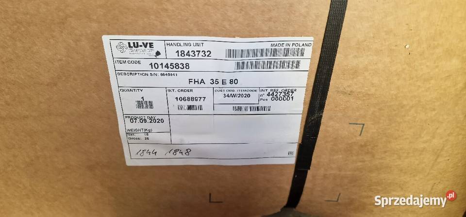 Chłodnica LUVE FHA 35 E 80 fabrycznie nowa Będzin