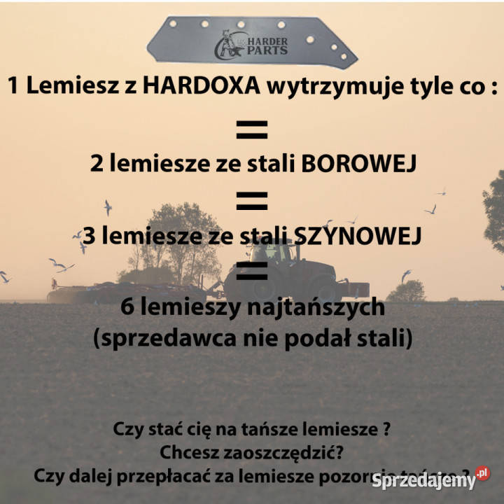 Lemiesz 16 300ha HARDOX 85381L części do pługa Części zamienne Suwałki