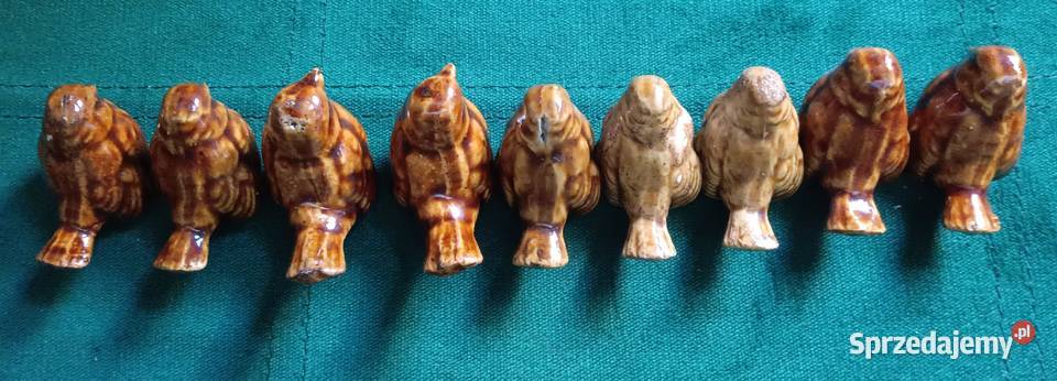 Ceramiczne figurki ptaków PRL Zbylitowska Góra