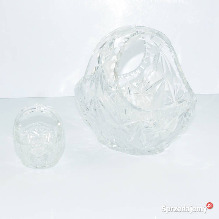 Para koszyków kryształowych Huta Szkła Julia Warszawa