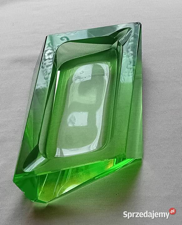 Fasetkowana polielniczka art deco Moser Koźminek