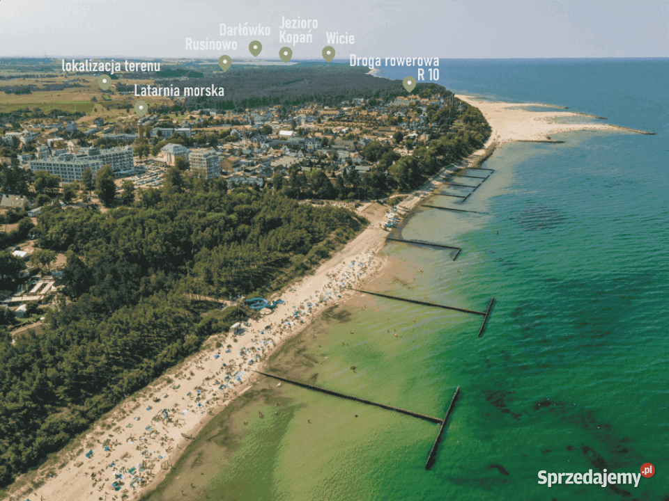 Działka morzem w Jarosławcu piaszczystej plaży 380zł/m2 Jarosławiec