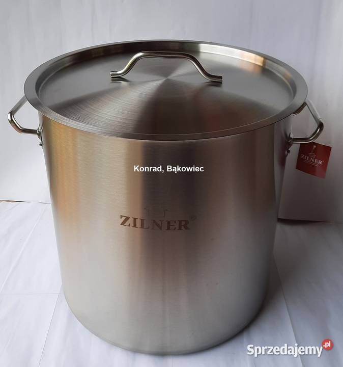 Duży Garnek 25L z NIERDZEWKI z pokrywką MIARKA i