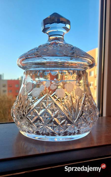 Piękna bomboniera kryształowa PRL dolnośląskie Wrocław