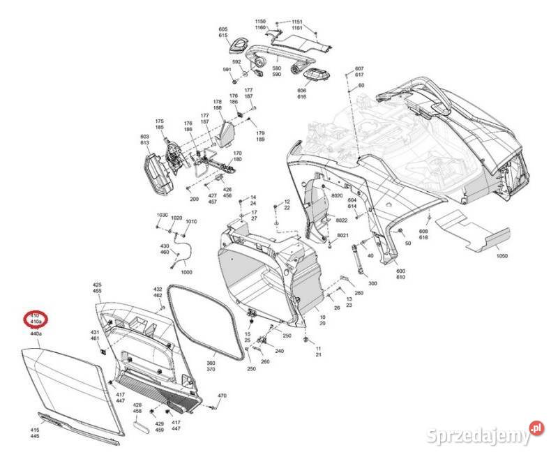 Pokrywa lewego kufra tył CanAm Spyder BRP Nowy Sącz sprzedam