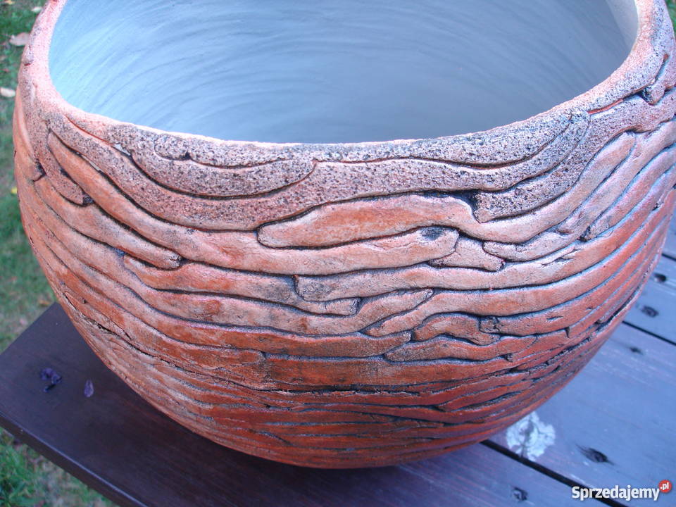 Ceramiczna donicakula ogrodowa 40 mrozoodporna Jelenia Góra