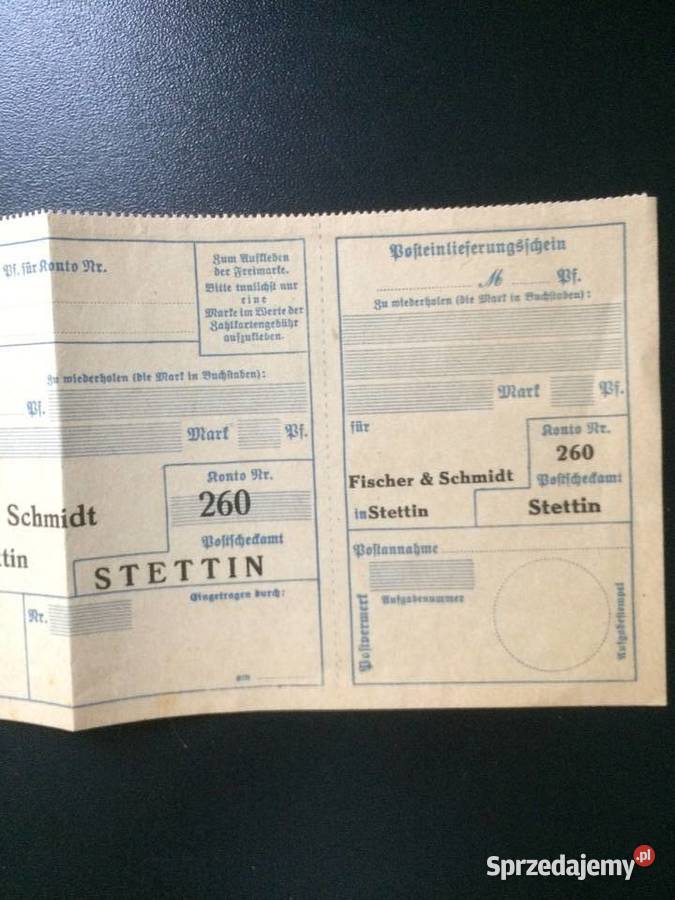 242 Niemiecki Blankiet Pocztowy Stettin Szczecin