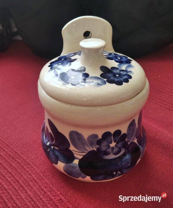 Pojemnik na sól porcelanowy Włocławek wiszący Gdańsk sprzedam