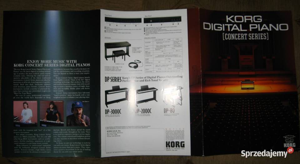 KORG Digital Piano Concert Series brochure Instrumenty klawiszowe i MIDI