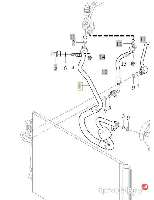 VOLVO V40 V40CC przewod klimatyzacji sprezarki Bielany Wrocławskie