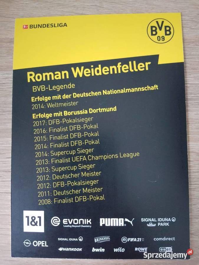 Zdjęcie z autografem Roman Weidenfeller