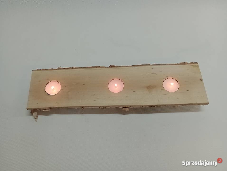 DREWNIANY ŚWIECZNIK NA PODGRZEWACZE ŚWIECZKI lubuskie