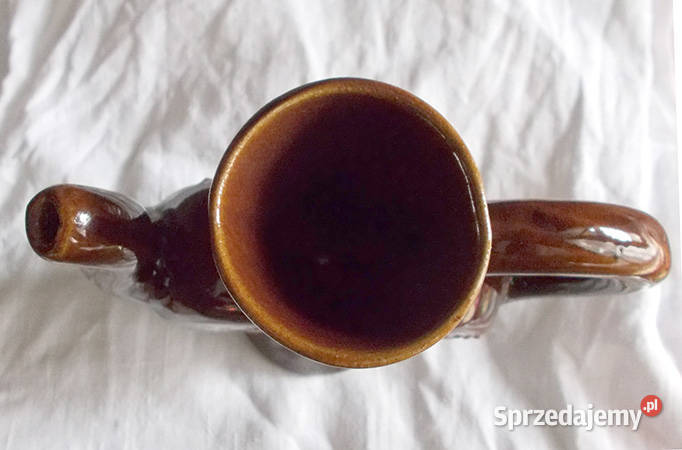 prl ceramika vintage prl kamionka brązowy Wyposażenie wnętrz Olsztyn