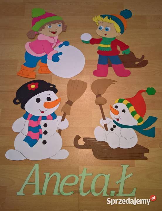 Dekoracje dwustronne zimowe z brystolu te 504 Garwolin