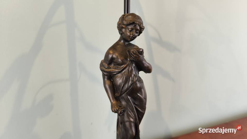 Piękna unikalna lampa figura z mlecznym Łódź sprzedam