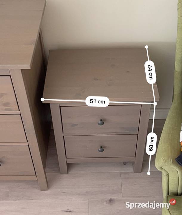 IKEA HEMNES szafka nocna szarobrązowa 2 szuflady mazowieckie Warszawa