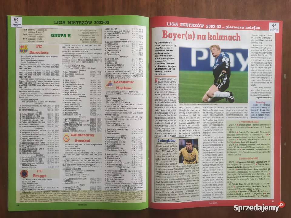 Skarb kibica liga mistrzów sezon 200203 łódzkie Łódź