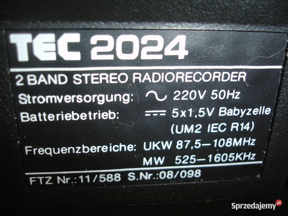 Radiomagnetofon TEC 2024 lubuskie Zielona Góra