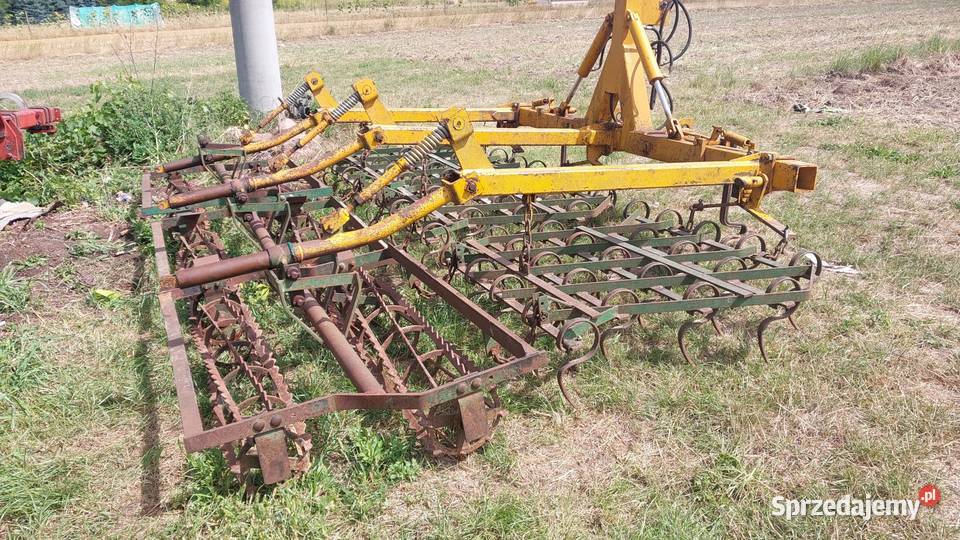 Brona ciężka hydrauliczna 4m z wałami strunowymi łódzkie Trębaczew