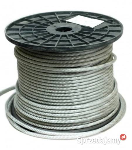 Lina stalowa fi 8mm w osłonie pcv