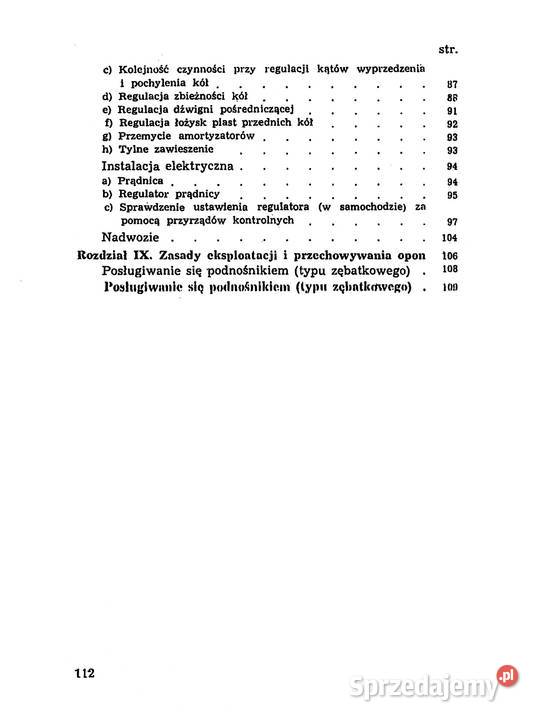 Instrukcja obsługi Warszawa m 20 garbus podkarpackie Stalowa Wola