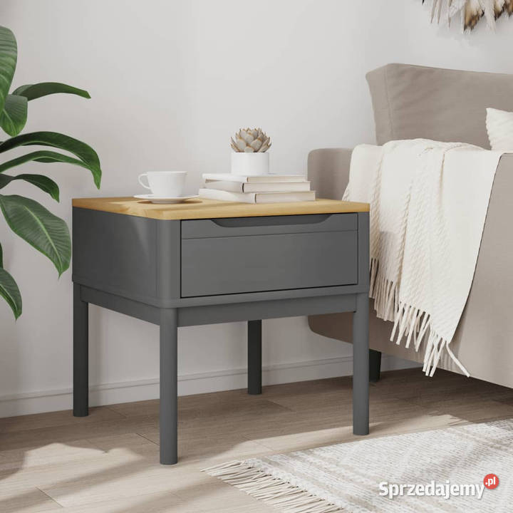Stolik na lampę FLORO szary 55x55x54 lite drewno Stoły mazowieckie Warszawa