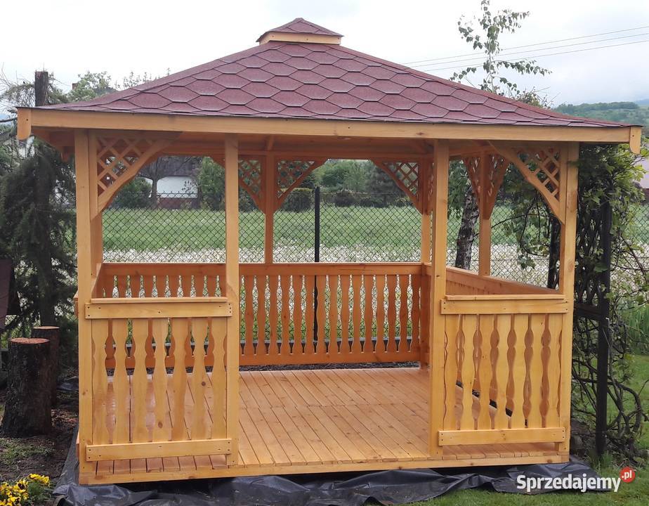 Altana ogrodowa drewniana altanka kwadratowa Altany i wiaty Zimnowoda