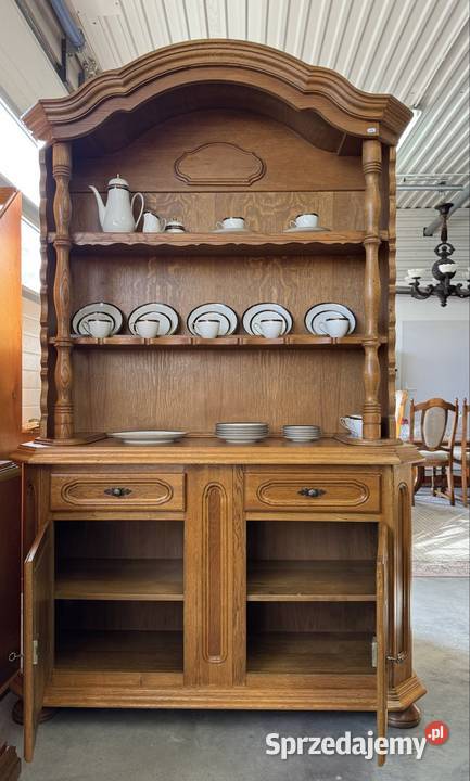 Kredenswitryna dębowa kuchenna Kredensy i witryny warmińsko-mazurskie Ełk