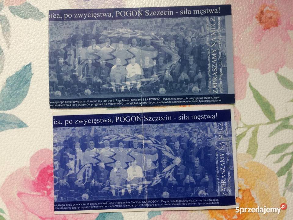 1167 Bilety Pogoni Szczecin 2002 R zachodniopomorskie sprzedam