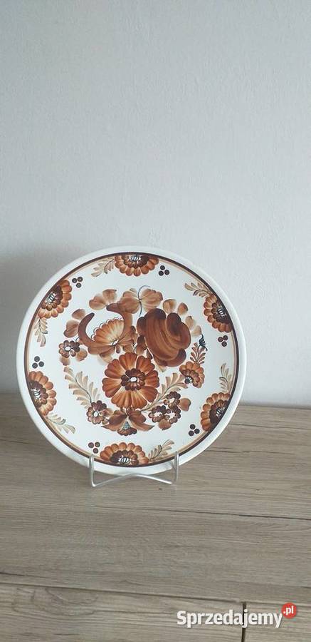 Wielki talerz Fajans prl Przedbórz