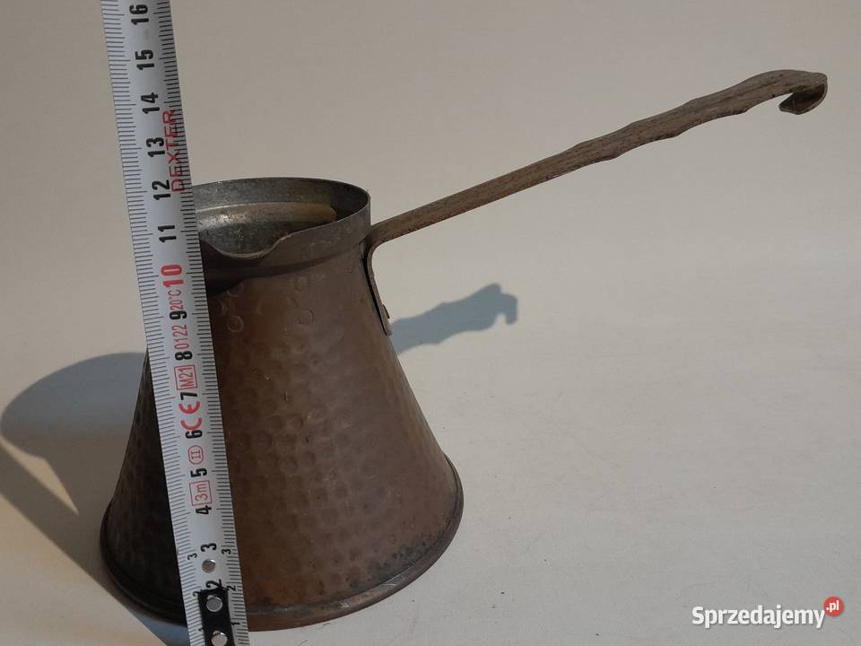 Stary miedziany tygielek dżezwa do parzenia kawy Dąbrowa Górnicza sprzedam