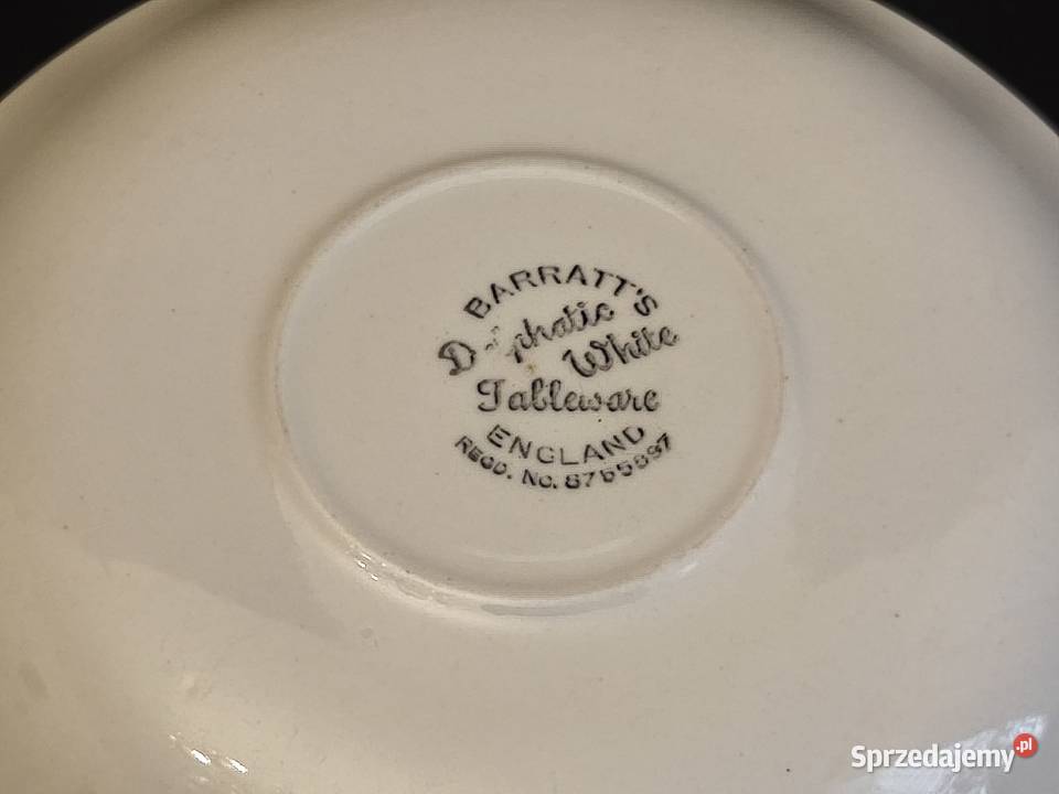 Talerz angielski Barratts Delphatic White Chełm