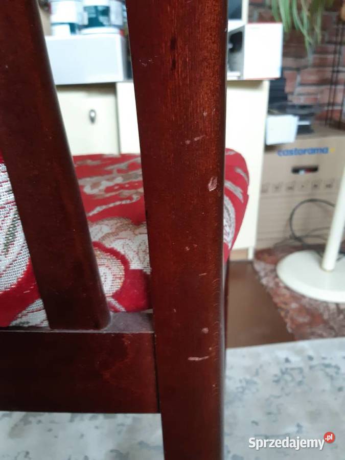 Drewniane tapicerowane krzesła do jadalni Łódź sprzedam