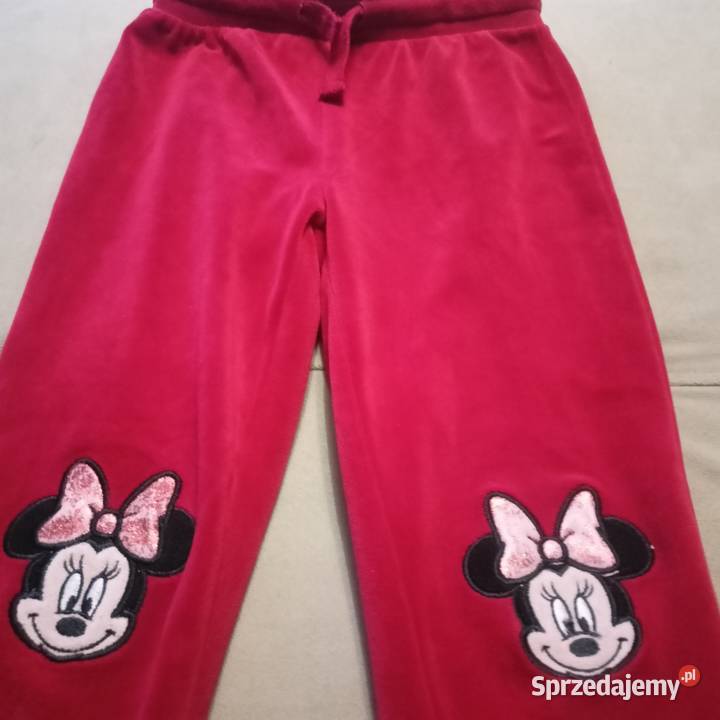 Welurowe spodnie Disney Minnie Mouse 110 fuksja wielkopolskie Weronikopole