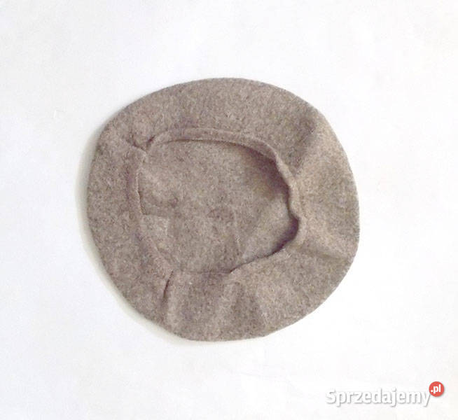 brązowy beret beżowy beret ciemny beret ciepły Nakrycia głowy