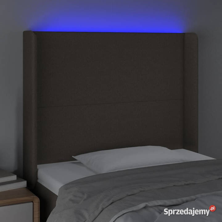 Zagłówek do łóżka z LED taupe 93x16x118128 mazowieckie Warszawa sprzedam