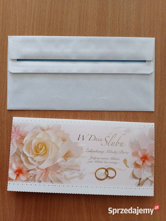 Kartka okolicznościowa z życzeniami W DNIU ŚLUBU Oborniki