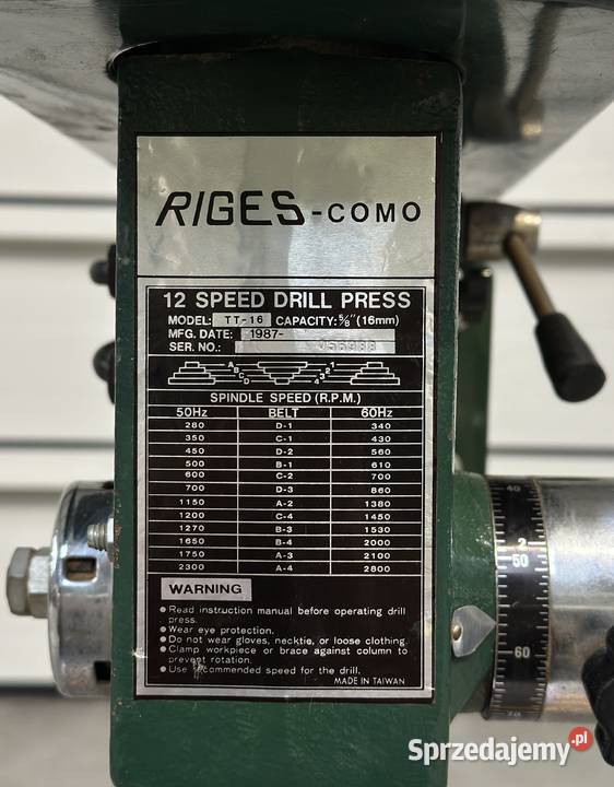 Wiertarka kolumnowa RIGES 1430 Łabuńki Pierwsze